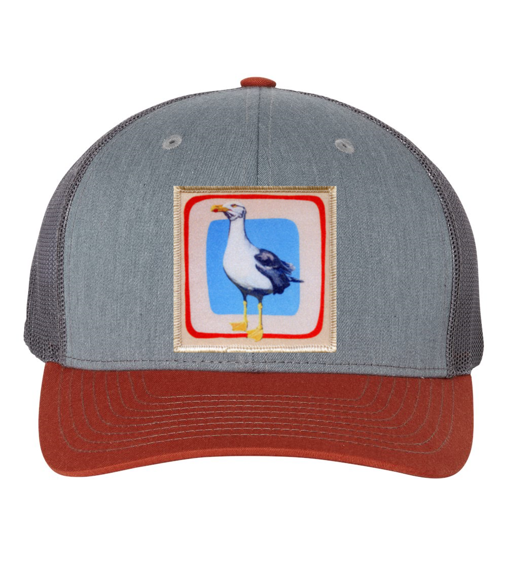 Grey/Terracotta Trucker Hats Flyn Costello Seagull