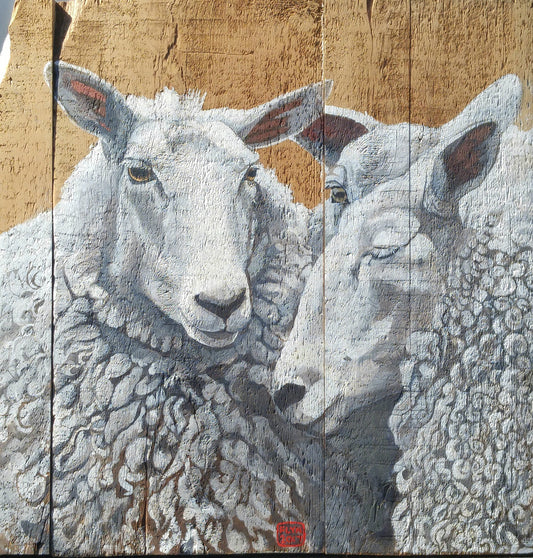 The Conversation Sheep Mini Print /Card postcards Flyn Costello