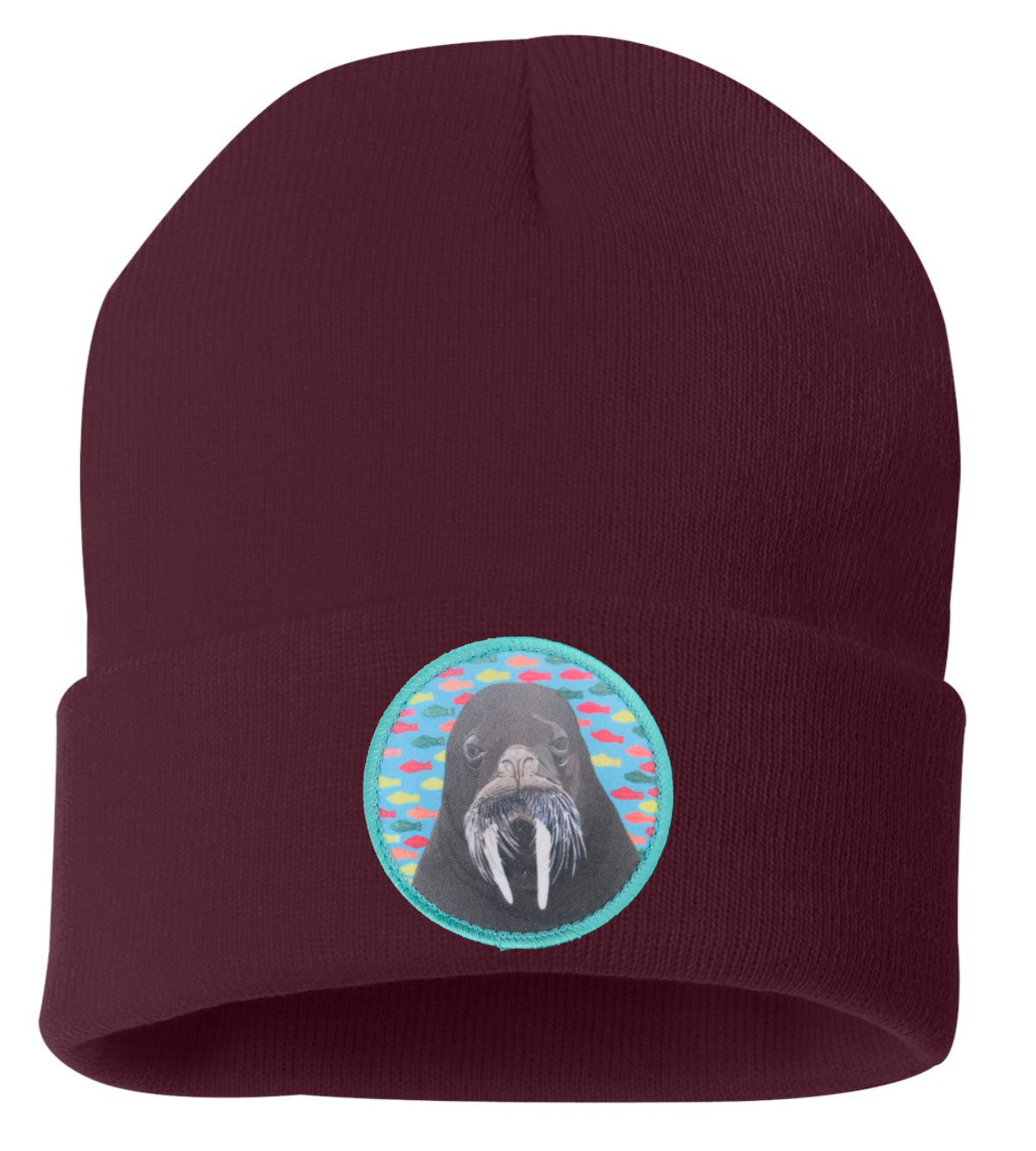 Walrus Dreams Beanie Hats Flyn Costello Maroon