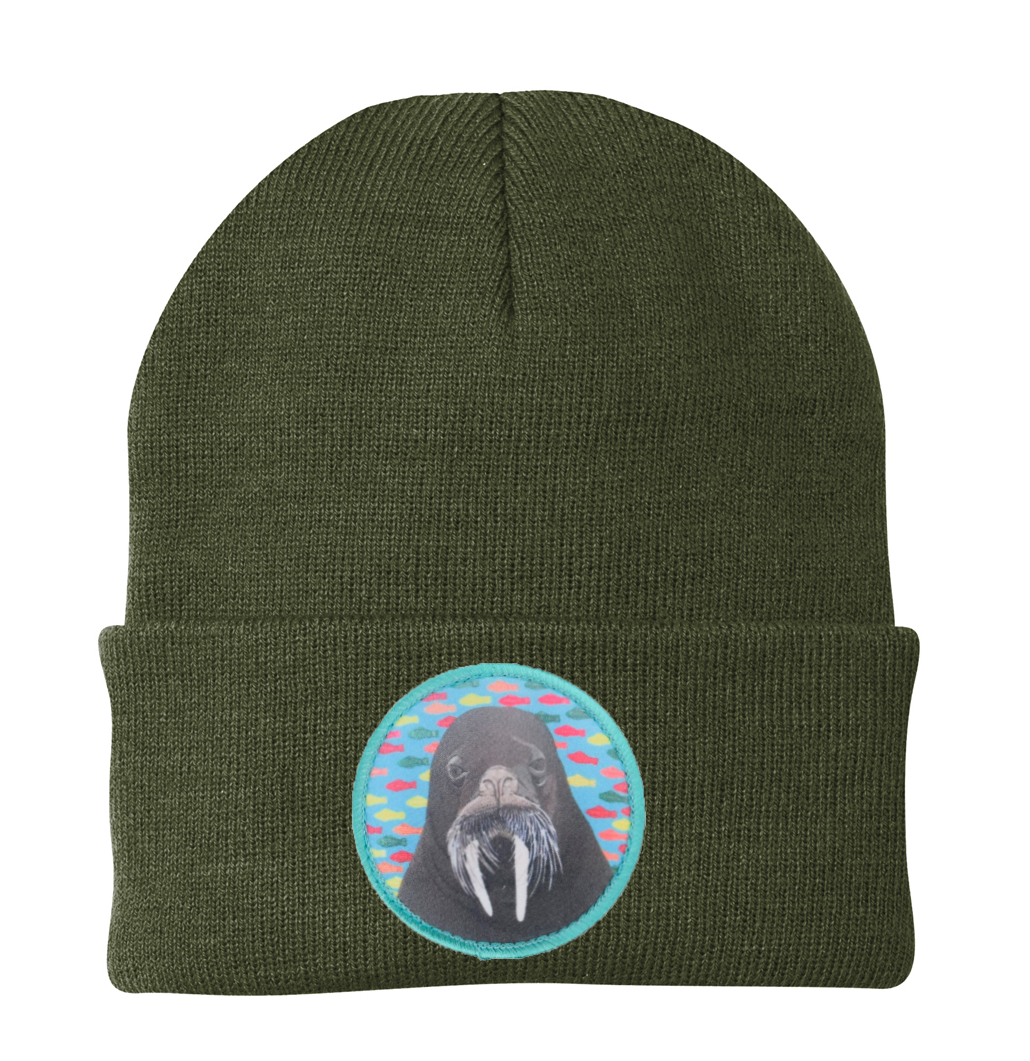 Walrus Dreams Beanie Hats Flyn Costello Olive