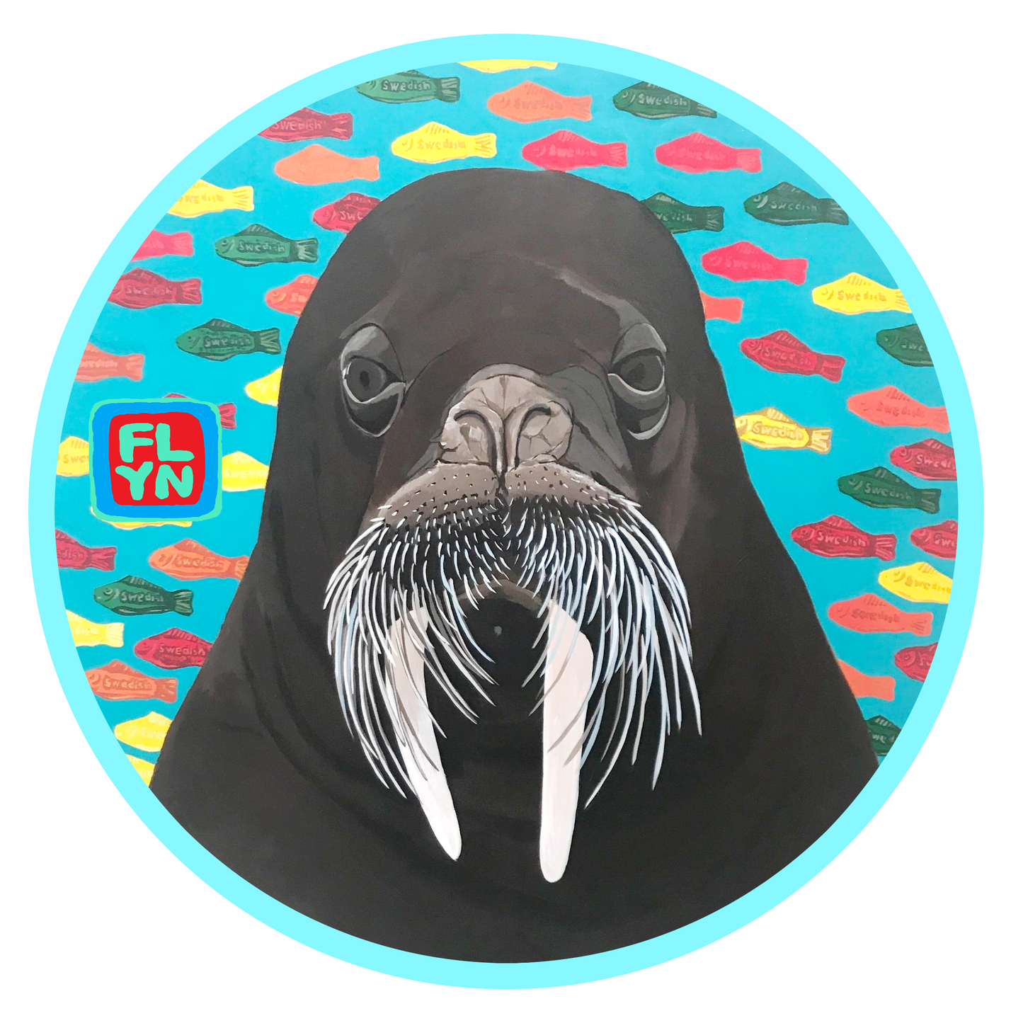 Walrus Dreams Sticker Stickers Flyn_Costello_Art 2 inches