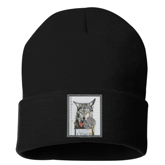 The Usual Suspects: Wolf Beanie Hats Flyn Costello Black