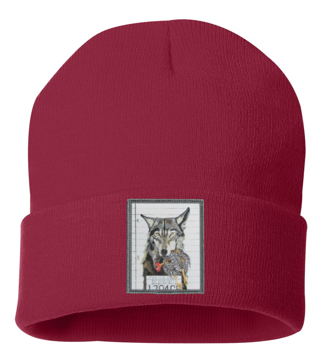 The Usual Suspects: Wolf Beanie Hats Flyn Costello Cardinal Red