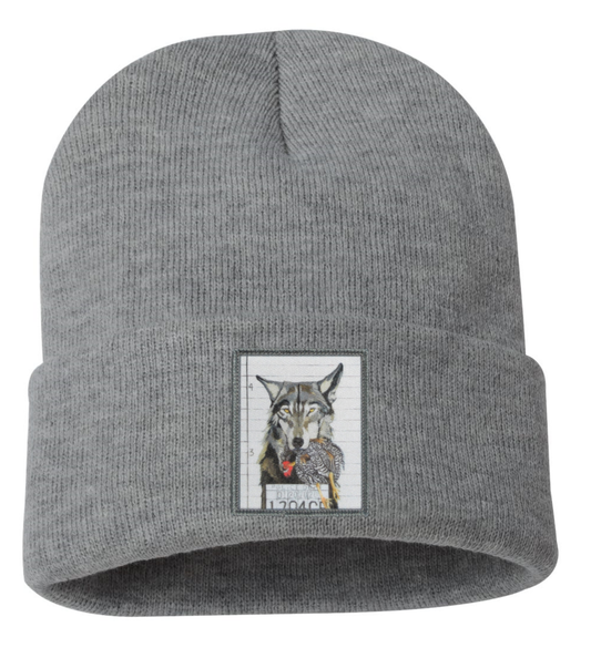 The Usual Suspects: Wolf Beanie Hats Flyn Costello Grey