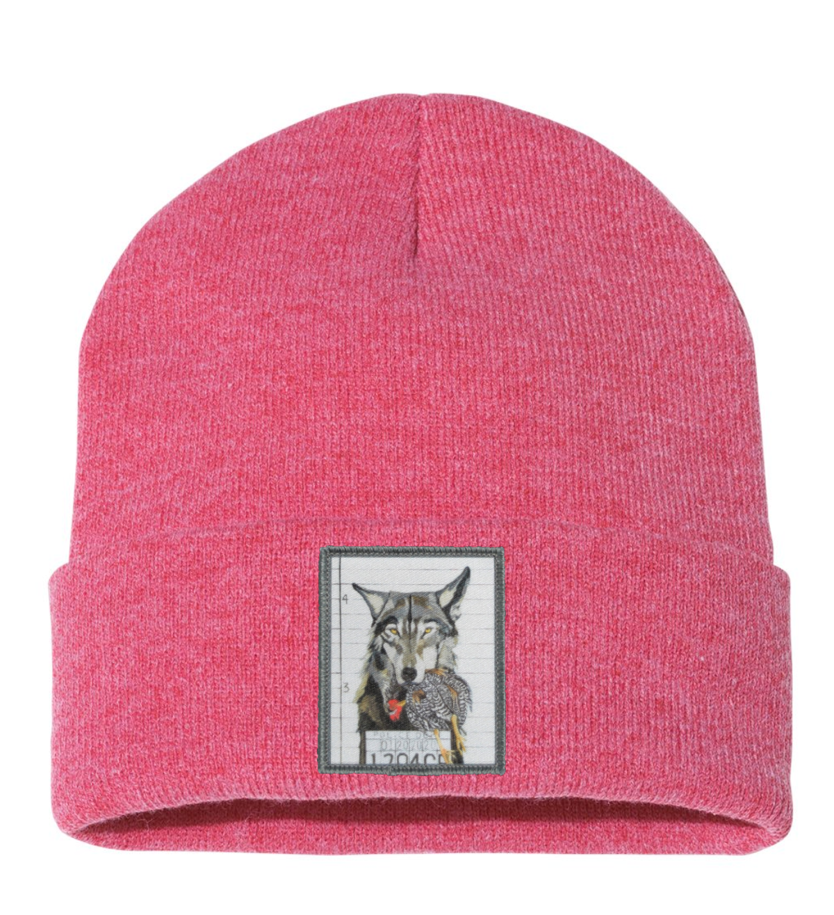 The Usual Suspects: Wolf Beanie Hats Flyn Costello Heathered Red