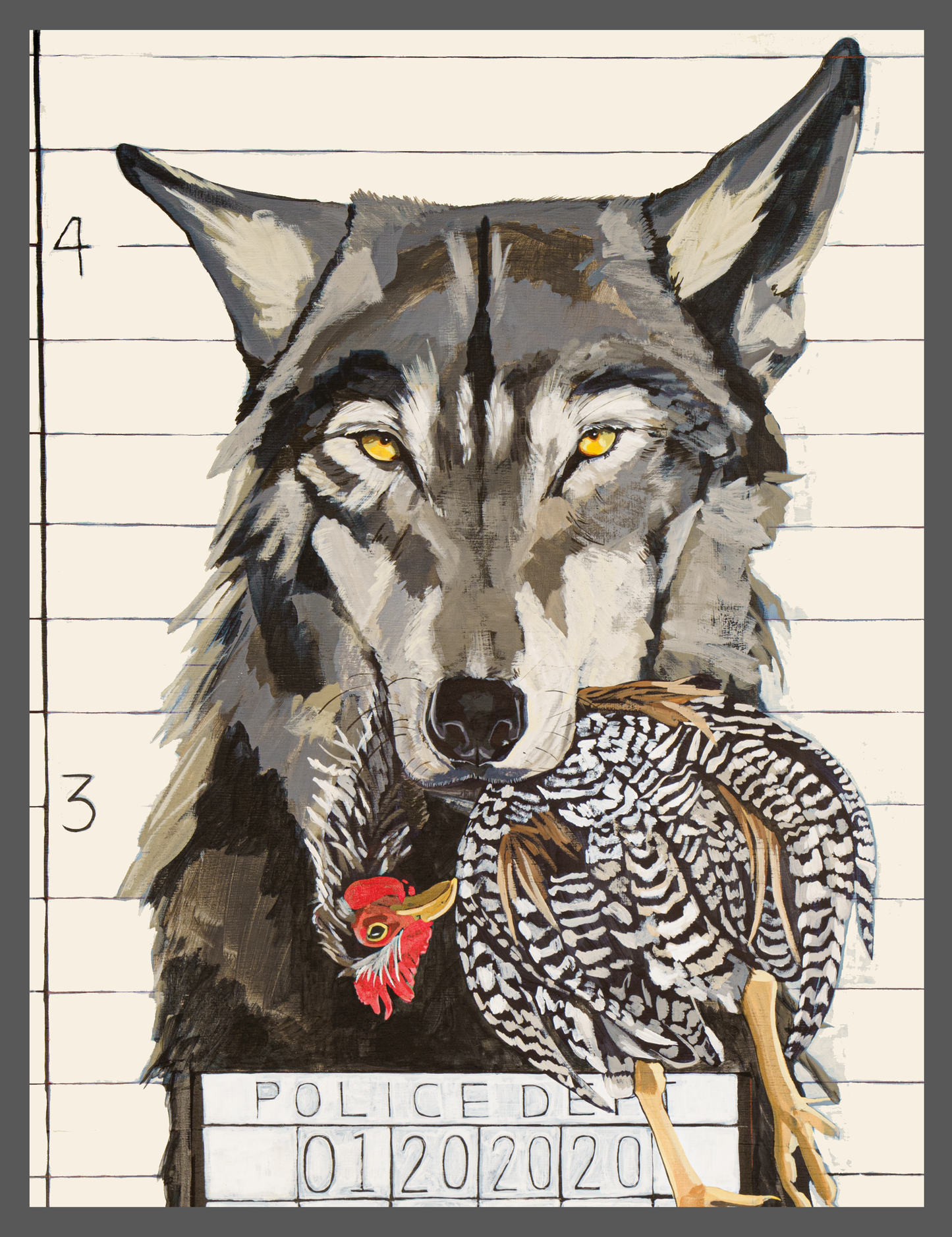 The Usual Suspects: Wolf sticker Stickers Flyn Costello 2x2.5 inches