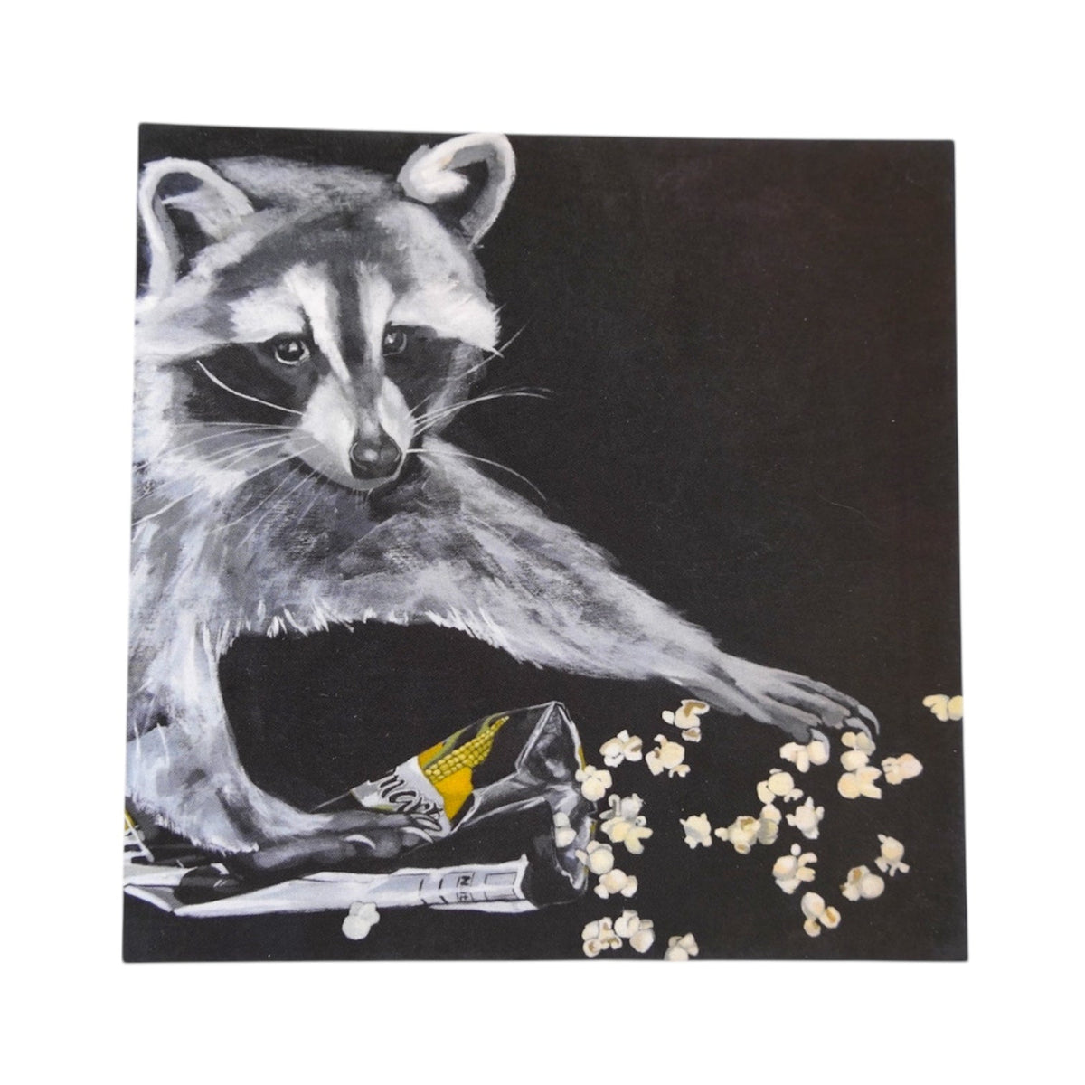 Late Night Snack Raccoon Mini Print Card Art & Paper Flyn Hats