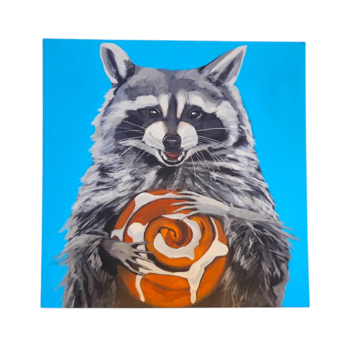 Cinnabun Bandit Raccoon Mini Print Card Art & Paper Flyn Hats