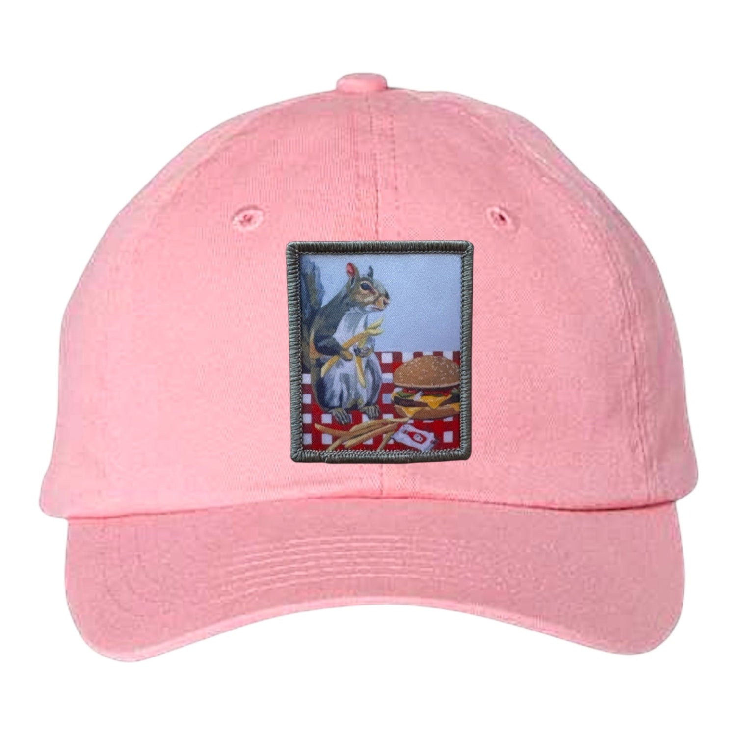 Youth Soft Pink Hat Hats FlynHats Squirrel Burger