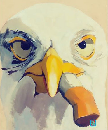 Seagull with Cig