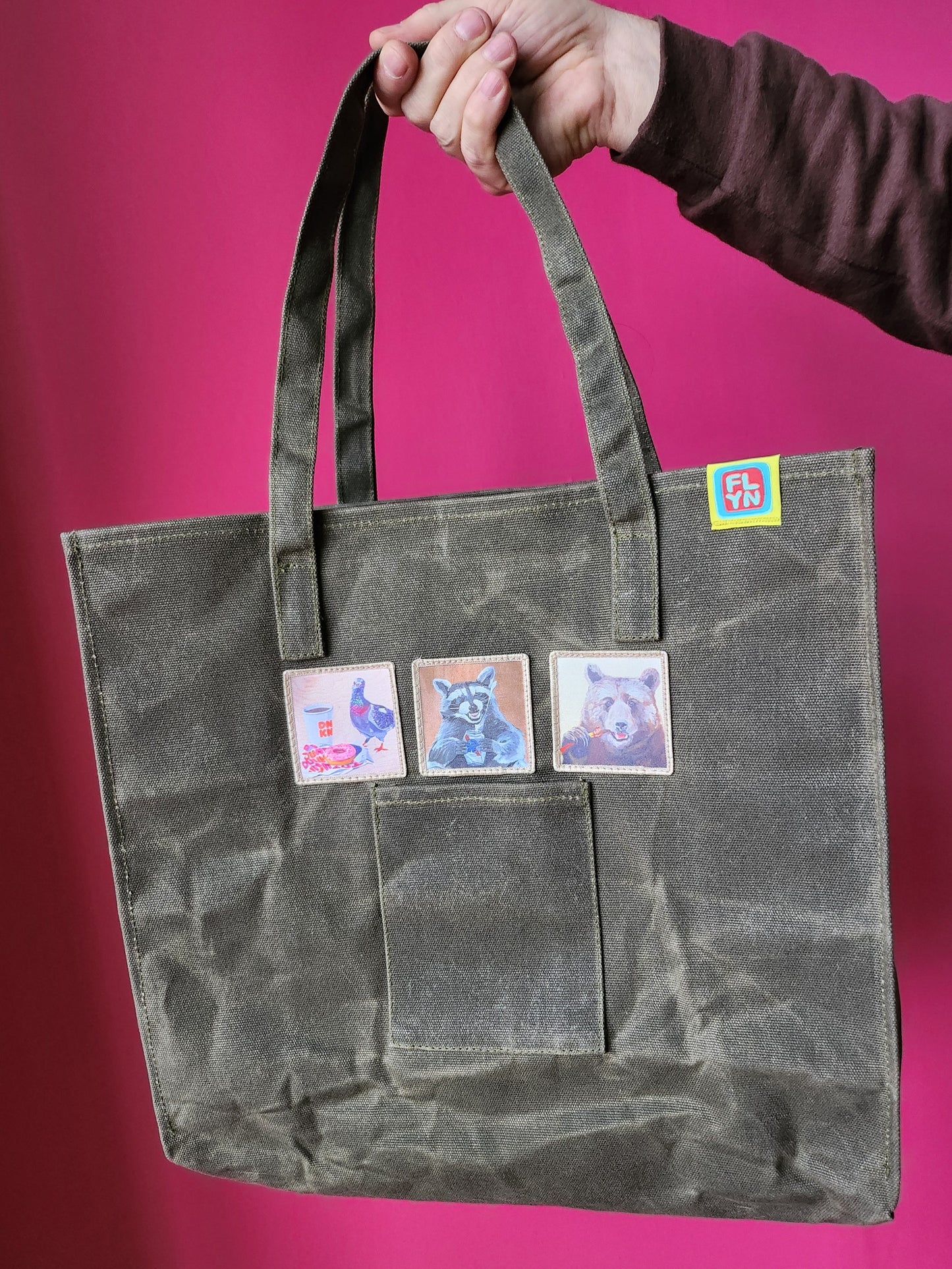 ONE OFFS- Bags tote bag FlynHats Bag 7 Olive  