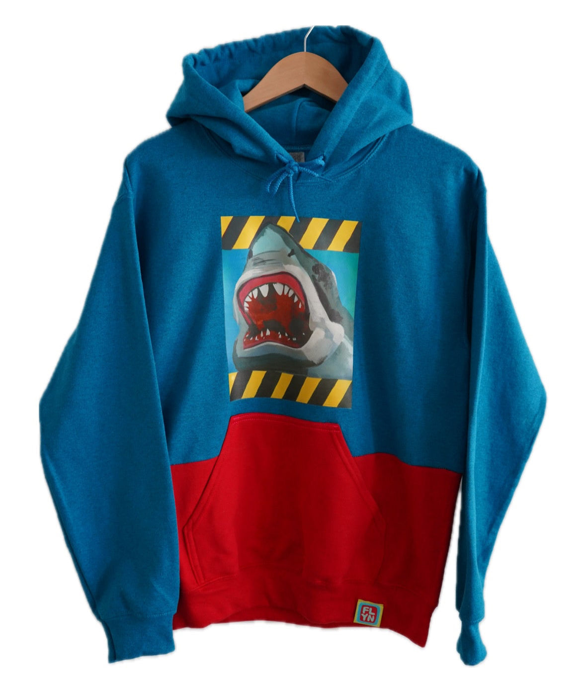 NEW Shark Hoodies!! Choose your color FlynHats XL Hoodie Blue/Red