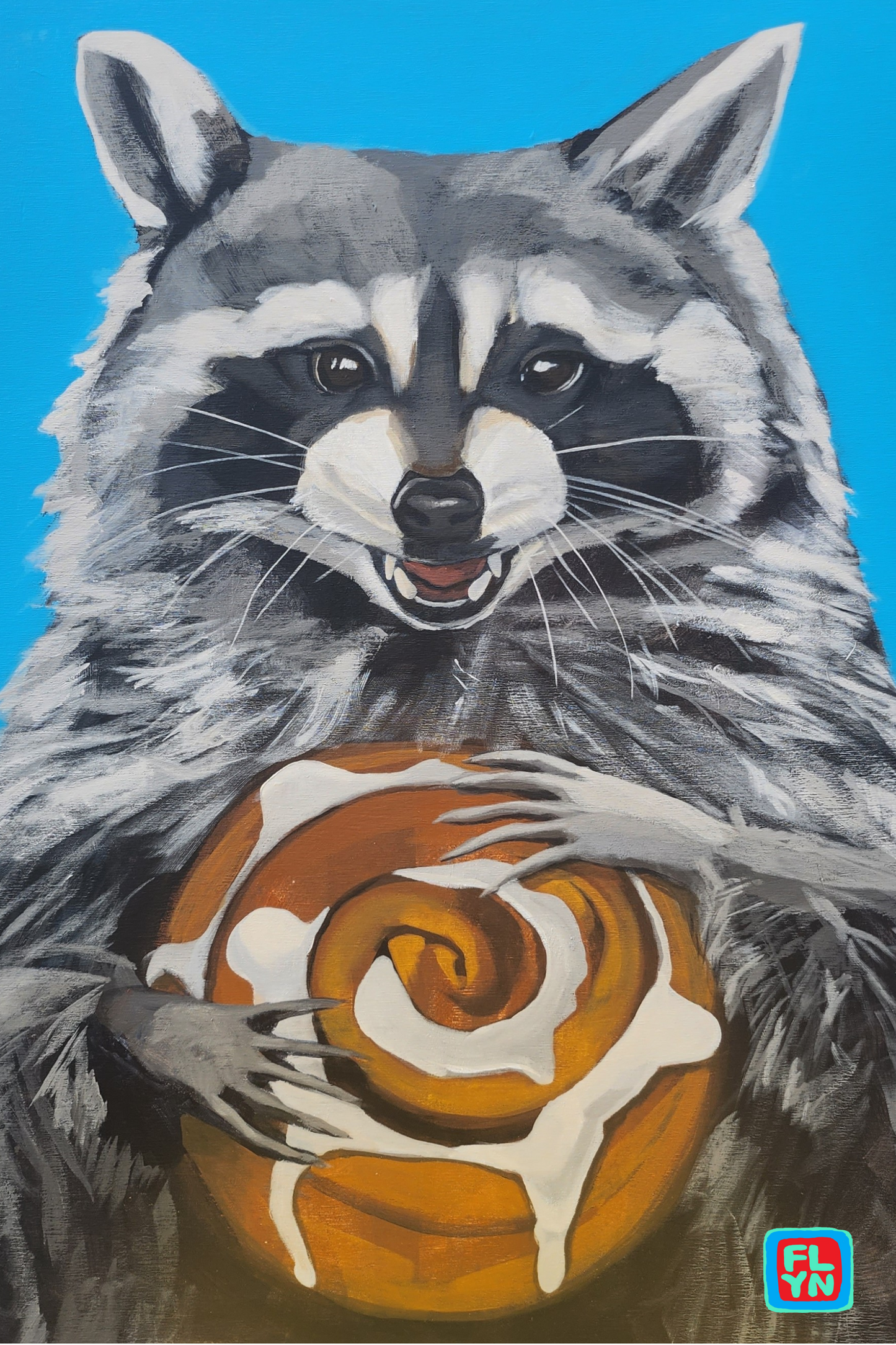 Cinnabun Bandit 6"x9" Print Prints Flyn_Costello_Art   