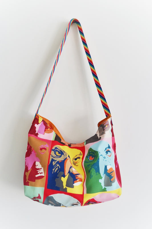 Seagull with Cig Rainbow Strap 2 accessory bag Flyn_Costello_Art