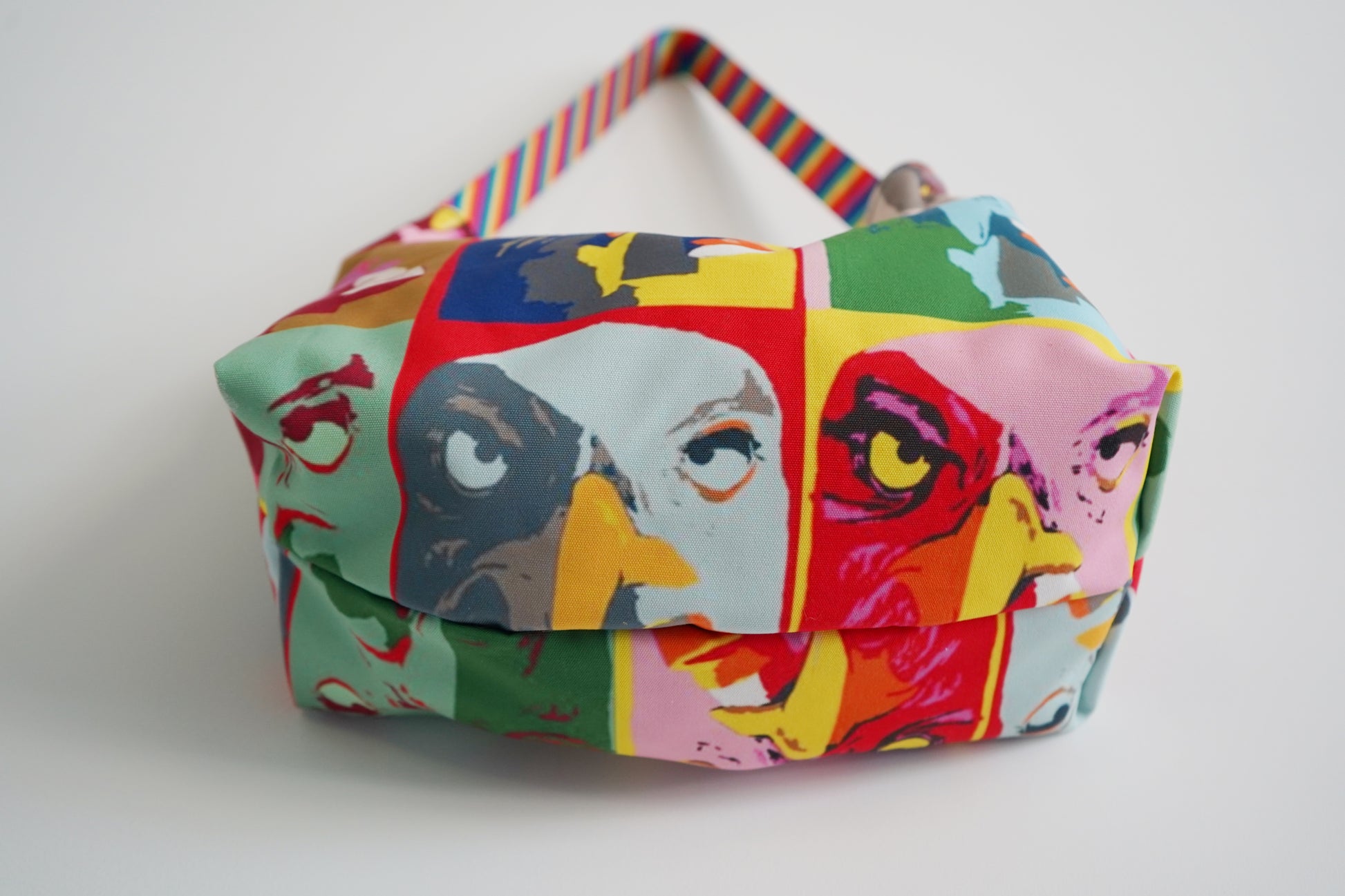 Seagull with Cig Rainbow Strap 2 accessory bag Flyn_Costello_Art