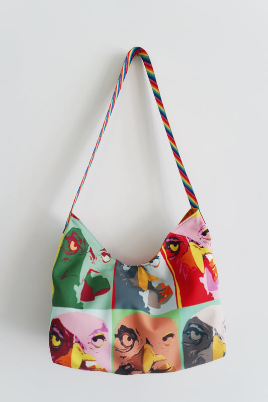 Seagull with Cig Rainbow Strap 4 accessory bag Flyn_Costello_Art