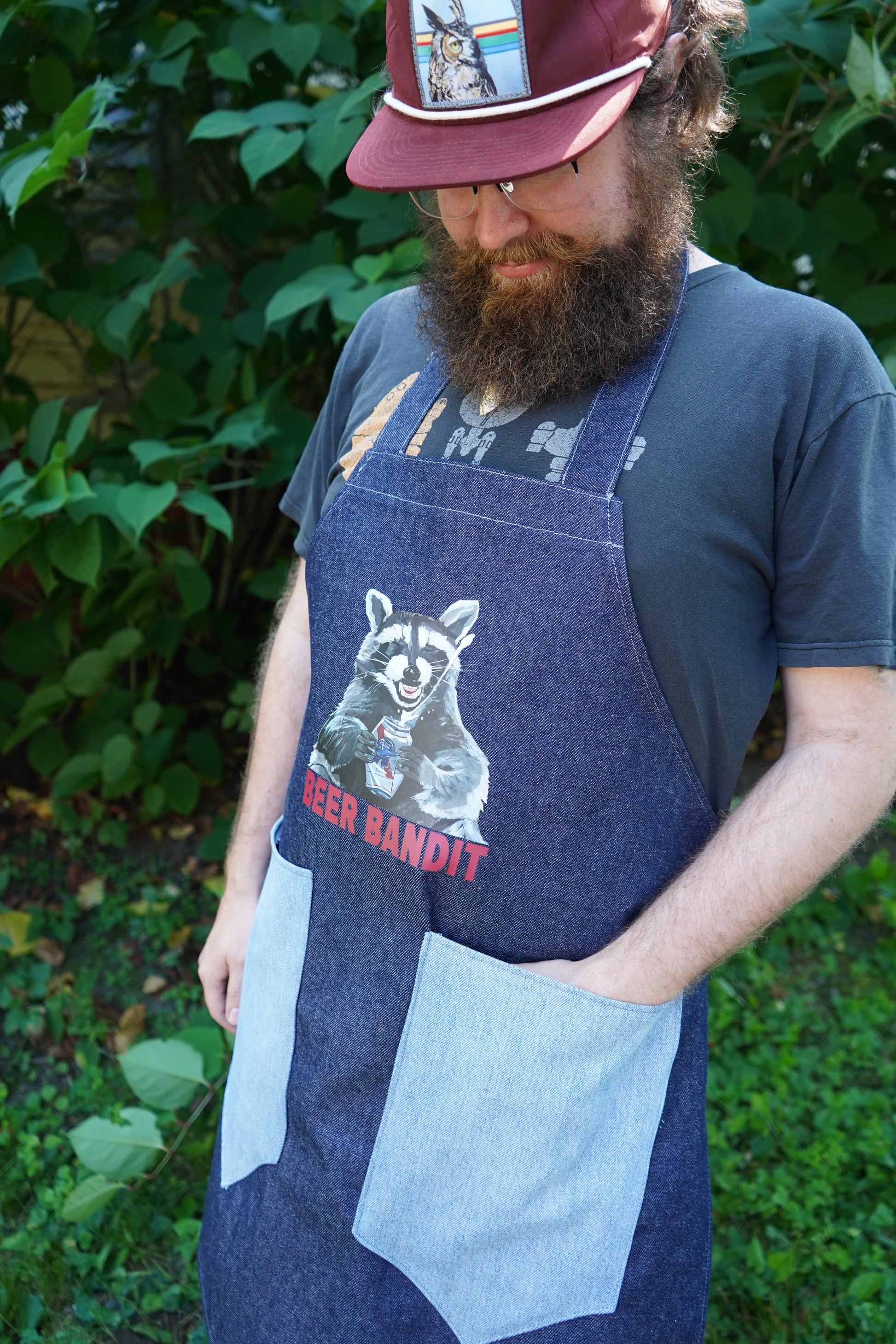 One of a Kind Handmade Beer Bandit Apron FLYNhats