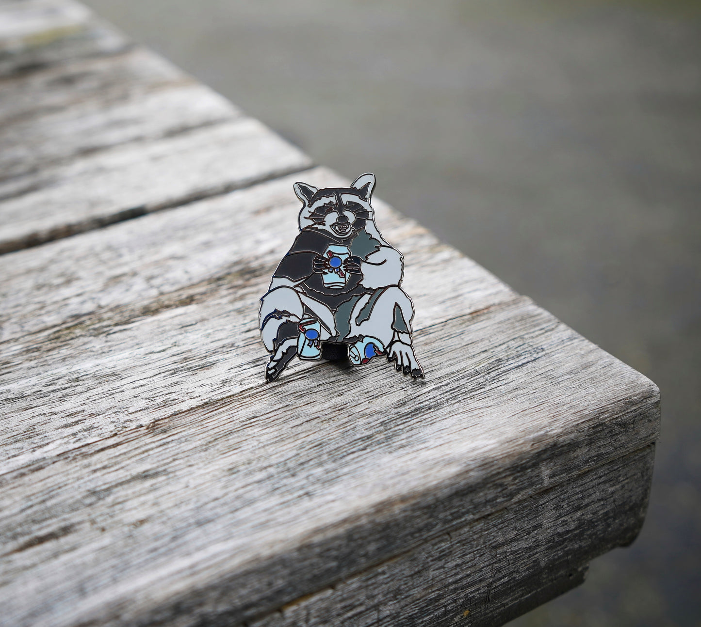 Beer Bandit Raccoon Pin Pinback Buttons Flyn Costello