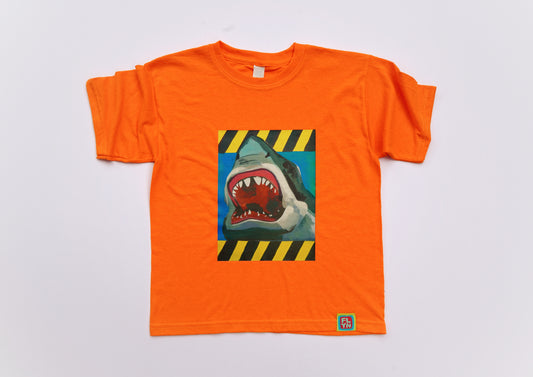 Shark Youth Orange Tshirts FlynHats