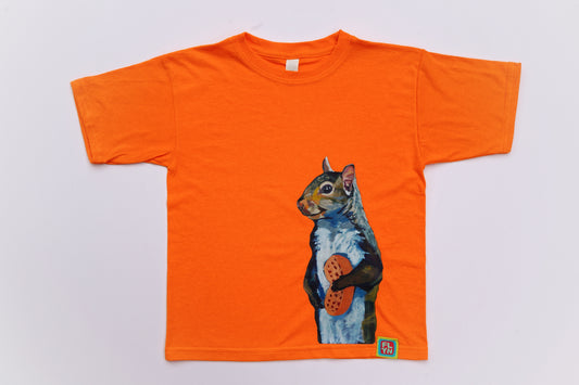 Peanut Squirrel Orange Youth Tshirt FlynHats XS