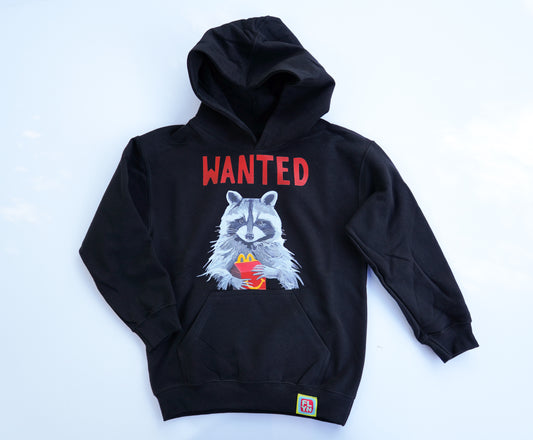 Wanted Black Youth Sweatshirt Hoodie FlynHats