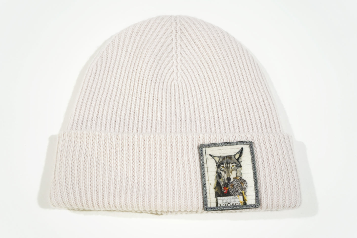 Merino Wool/Cashmere Cream Beanie choose your patch FlynHats