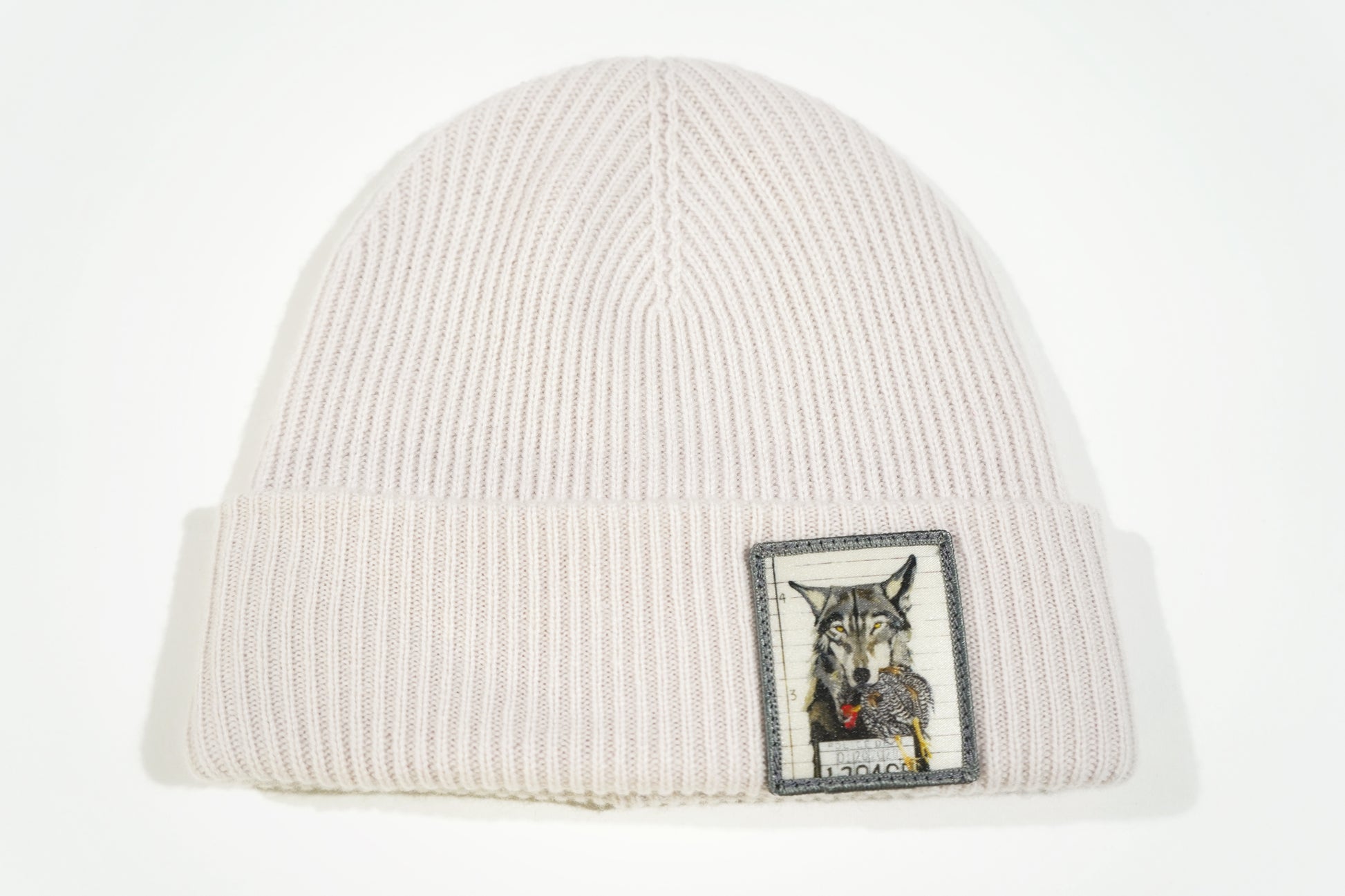 Merino Wool/Cashmere Cream Beanie choose your patch FlynHats