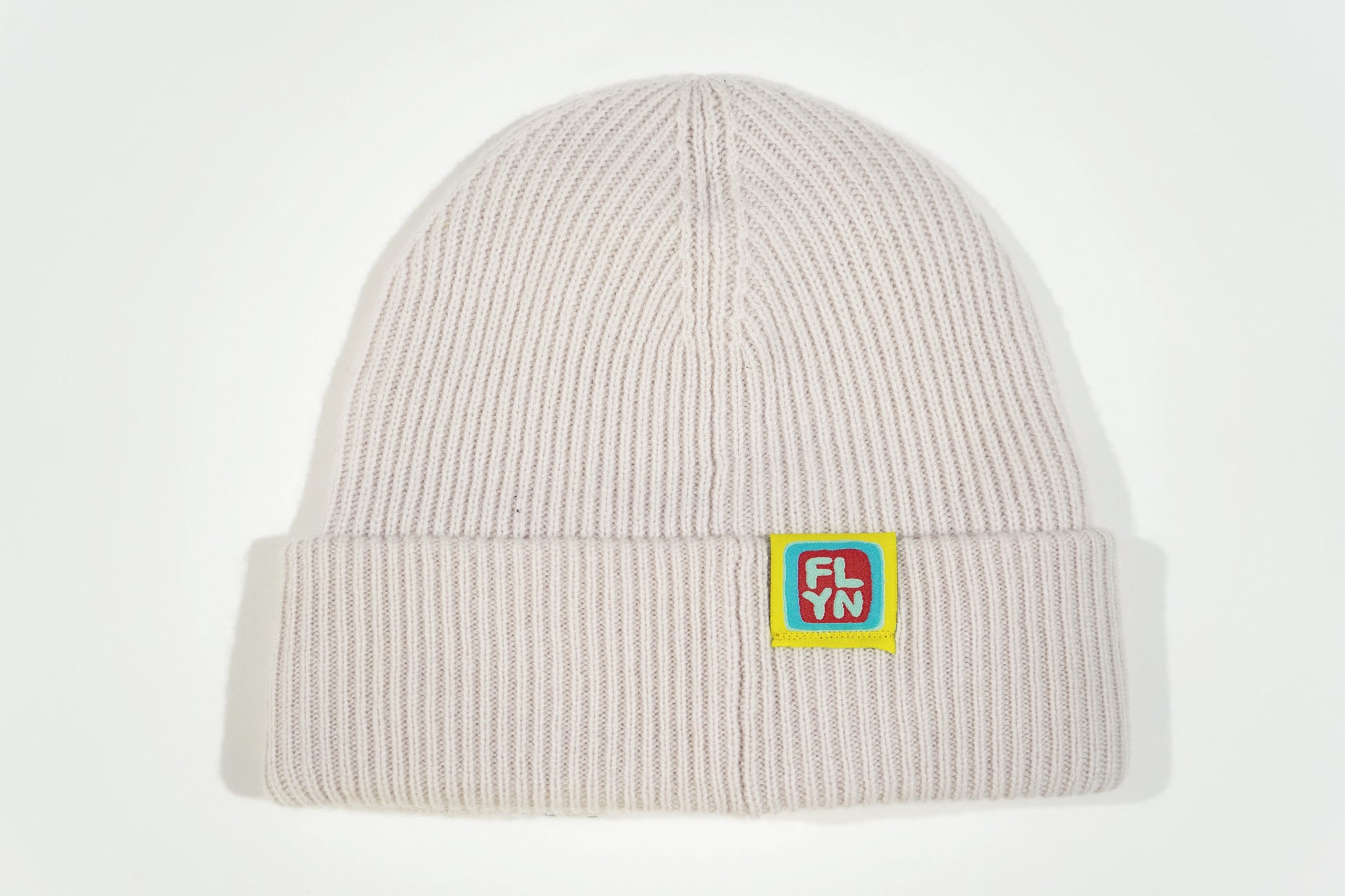Merino Wool/Cashmere Cream Beanie choose your patch FlynHats
