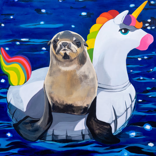 Large Unicorn Drifter Print Prints Flyn_Costello_Art