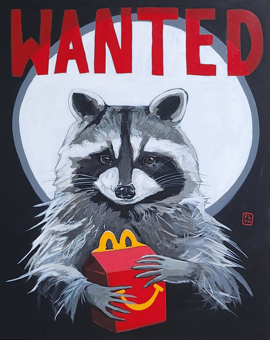 Large WANTED print Prints Flyn_Costello_Art