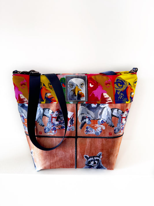 Beer Bandit Handmade Bucket Bag accessory bag Flyn_Costello_Art
