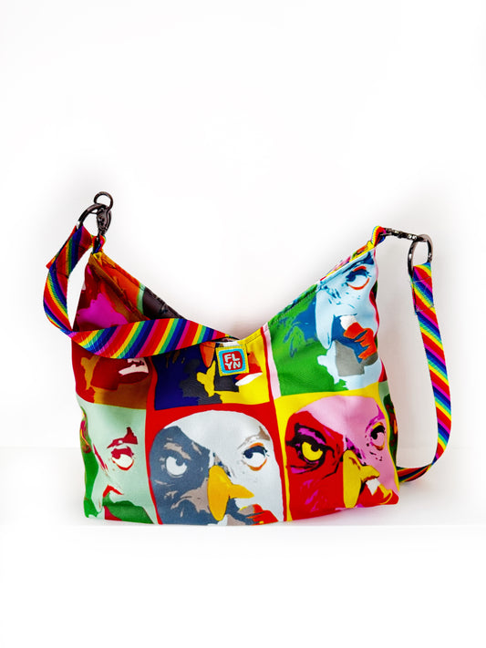 Seagull with Cig Rainbow Strap accessory bag Flyn_Costello_Art