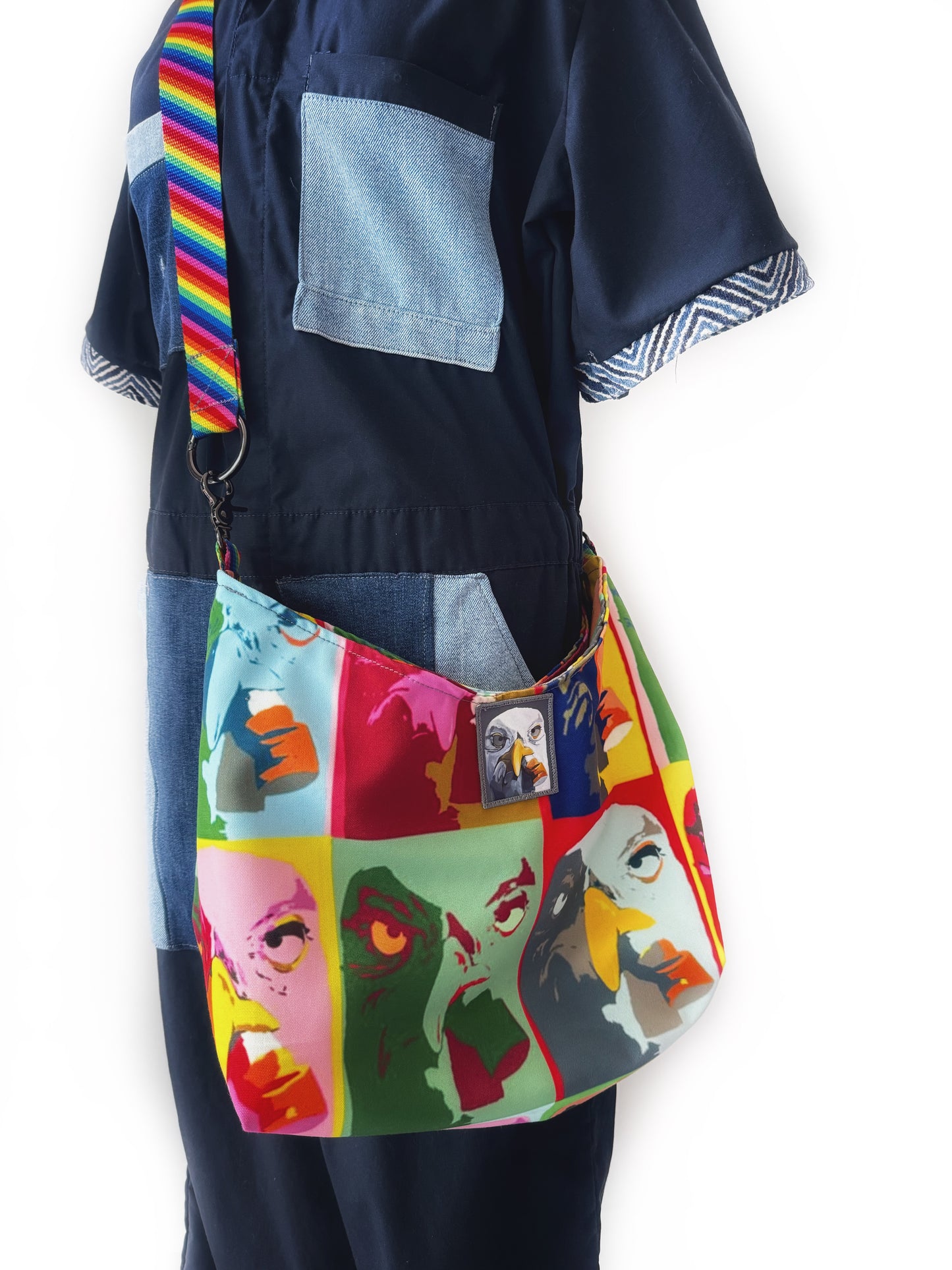 Seagull with Cig Rainbow Strap accessory bag Flyn_Costello_Art