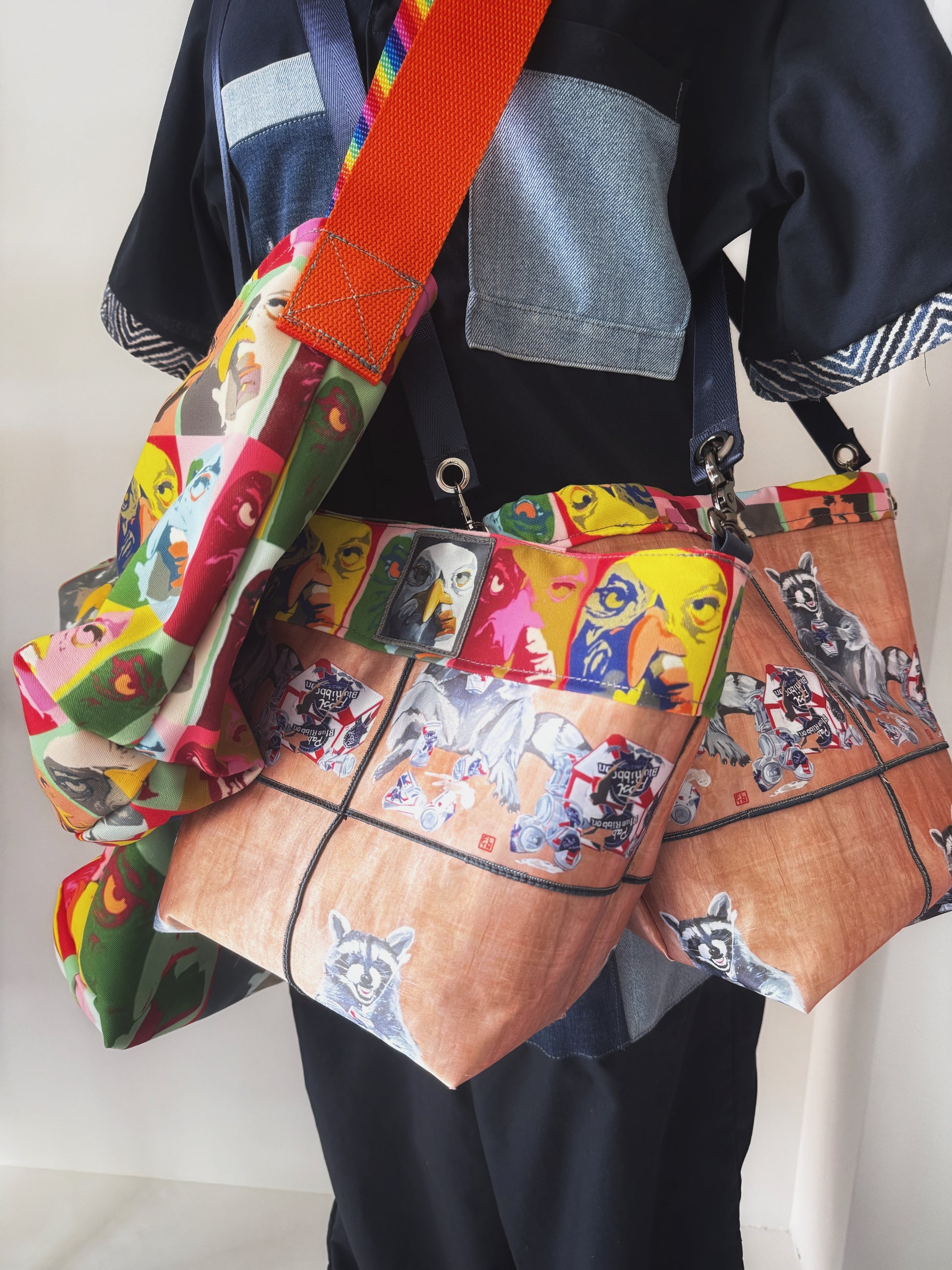 Beer Bandit Handmade Bucket Bag accessory bag Flyn_Costello_Art