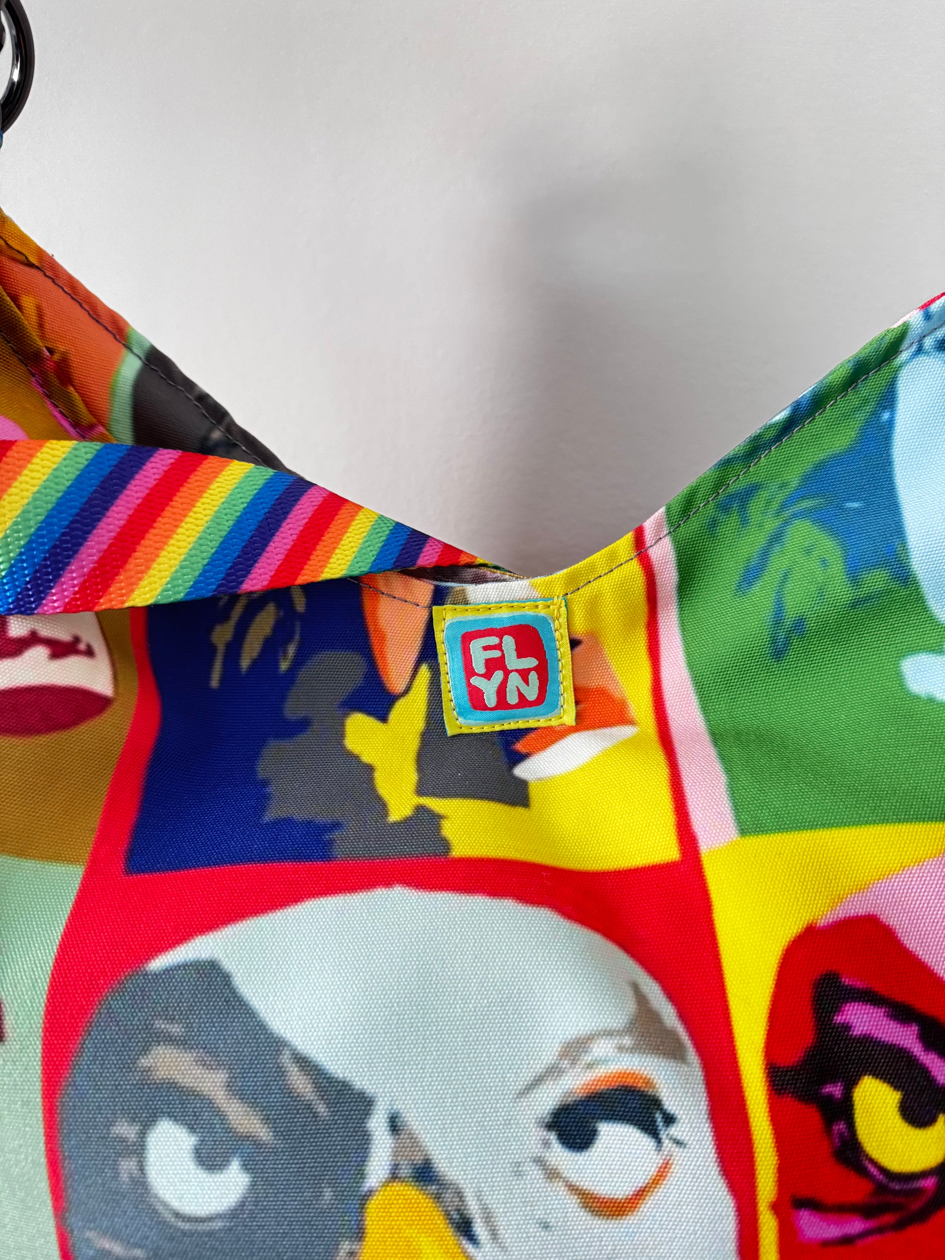 Seagull with Cig Rainbow Strap accessory bag Flyn_Costello_Art