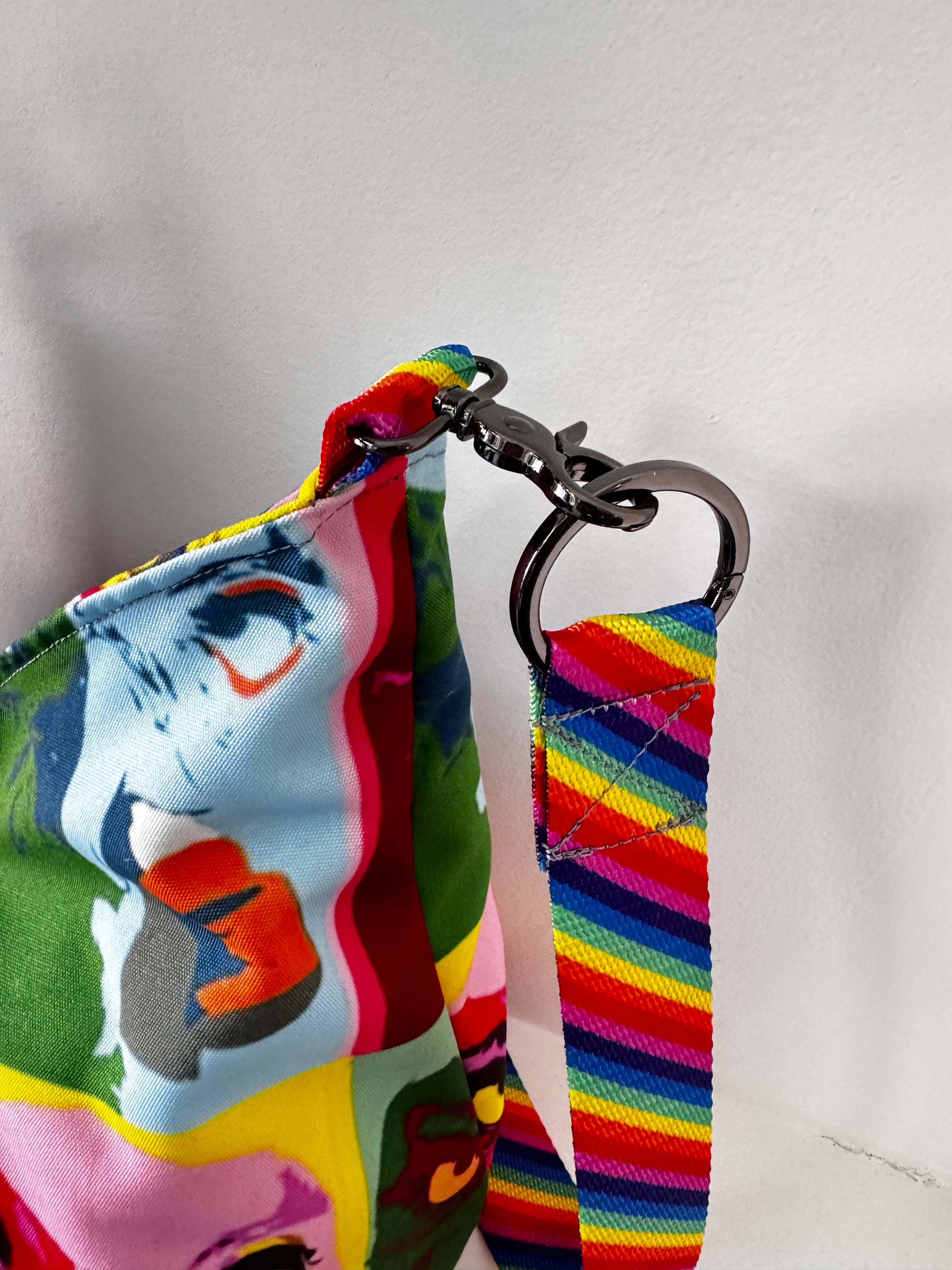 Seagull with Cig Rainbow Strap accessory bag Flyn_Costello_Art