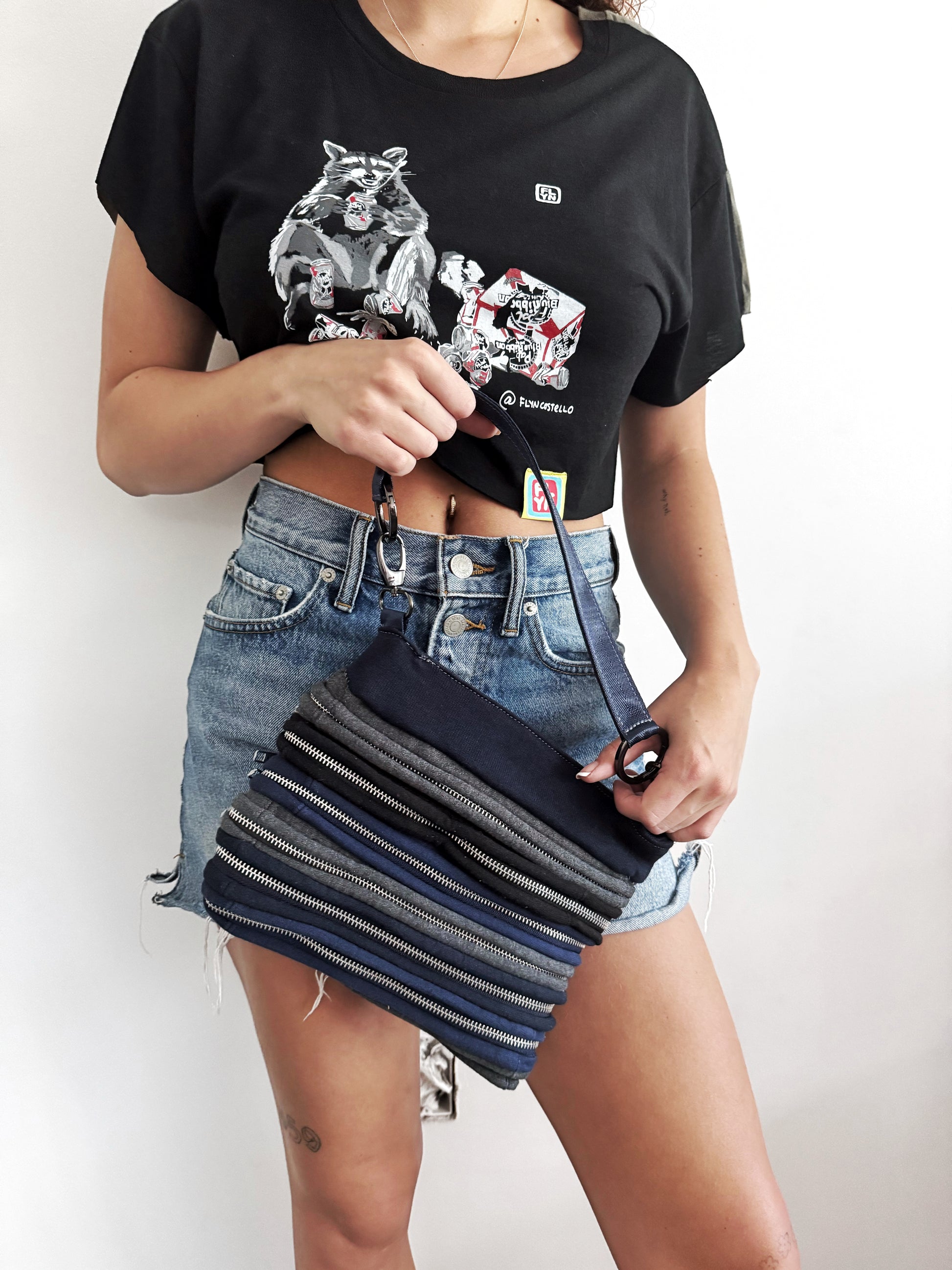 Not Dead Yet upcycled zipper purse FlynHats
