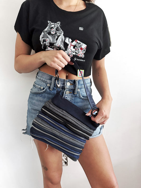 Not Dead Yet upcycled zipper purse FlynHats