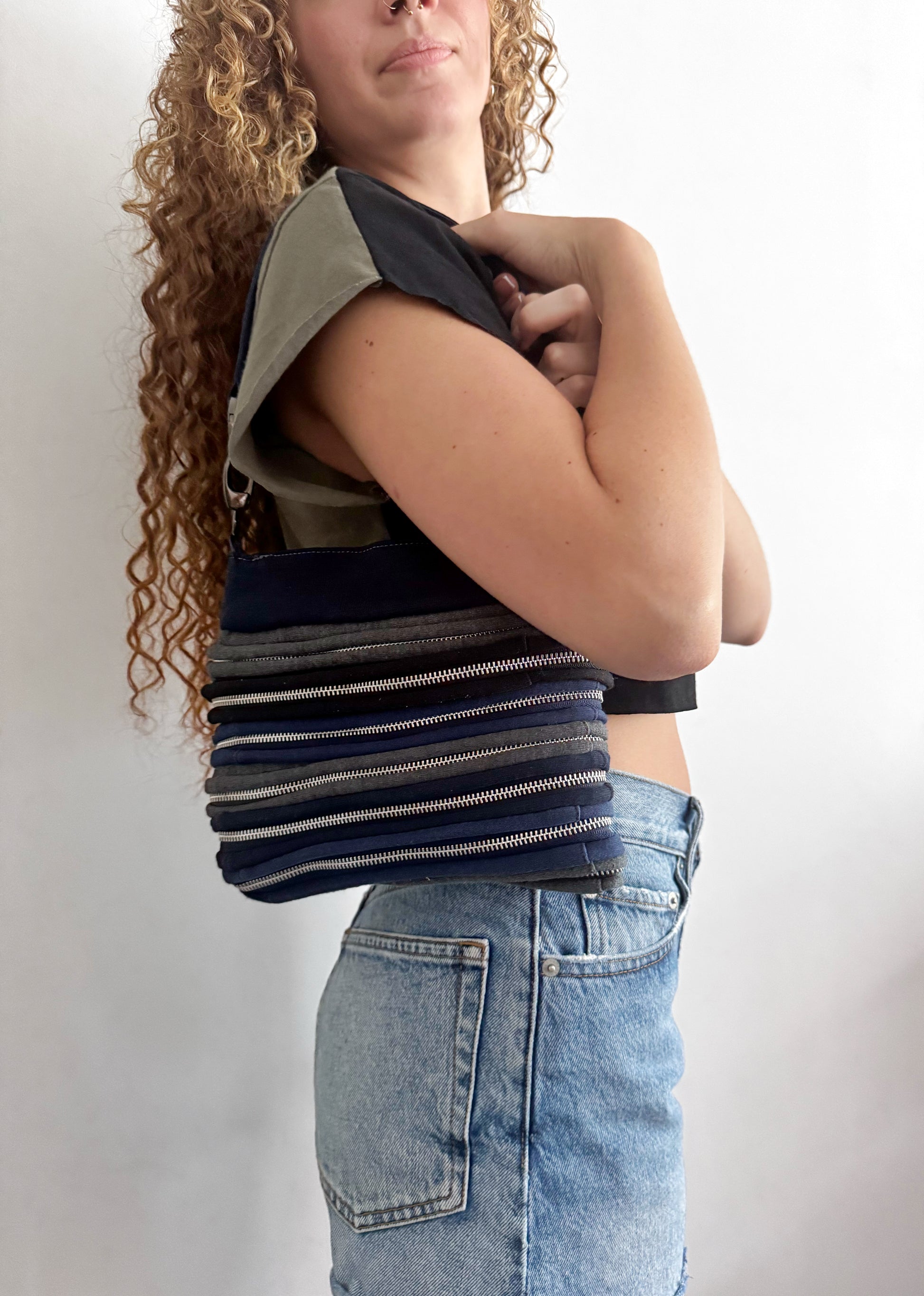 Not Dead Yet upcycled zipper purse FlynHats