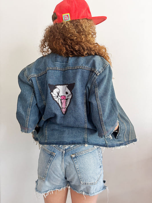 Not Dead Yet upcyled Denim jacket FlynHats