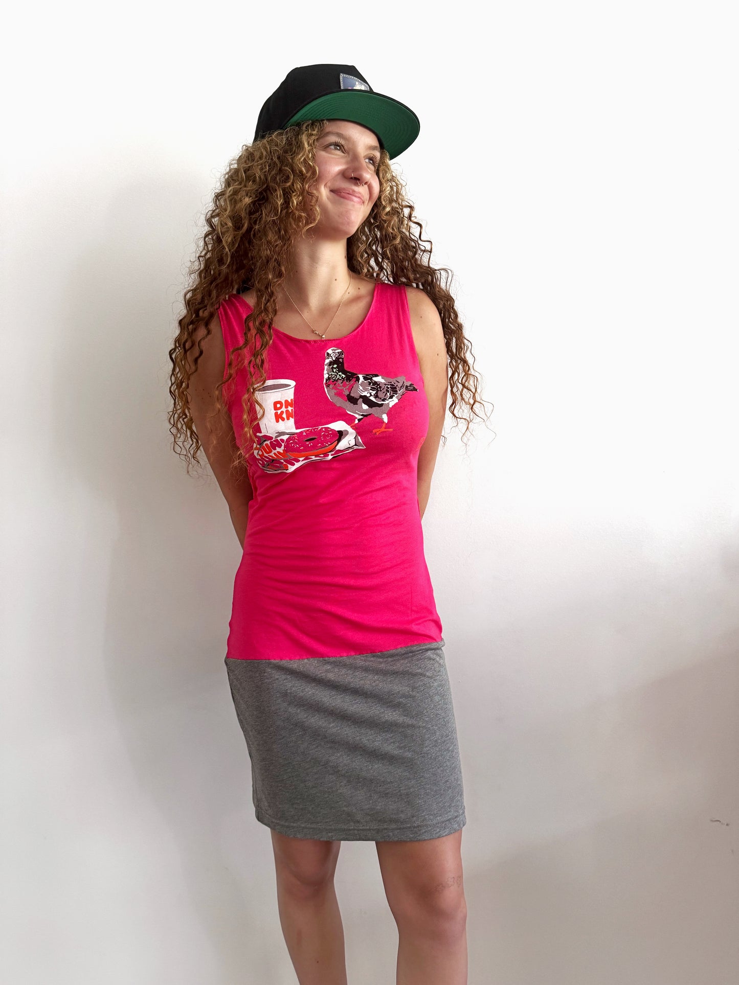Pigeons Run on Donuts colorblock tank dress FlynHats