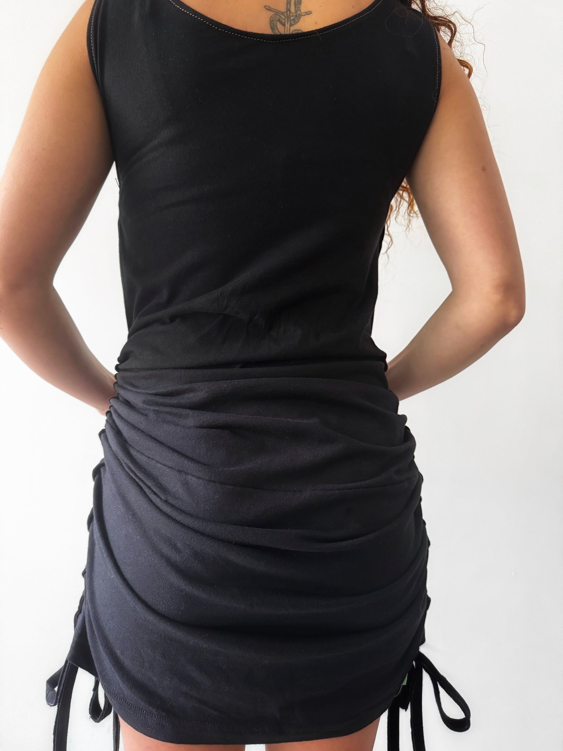 Adjustable cinched Beer Bandit black tank dress FlynHats