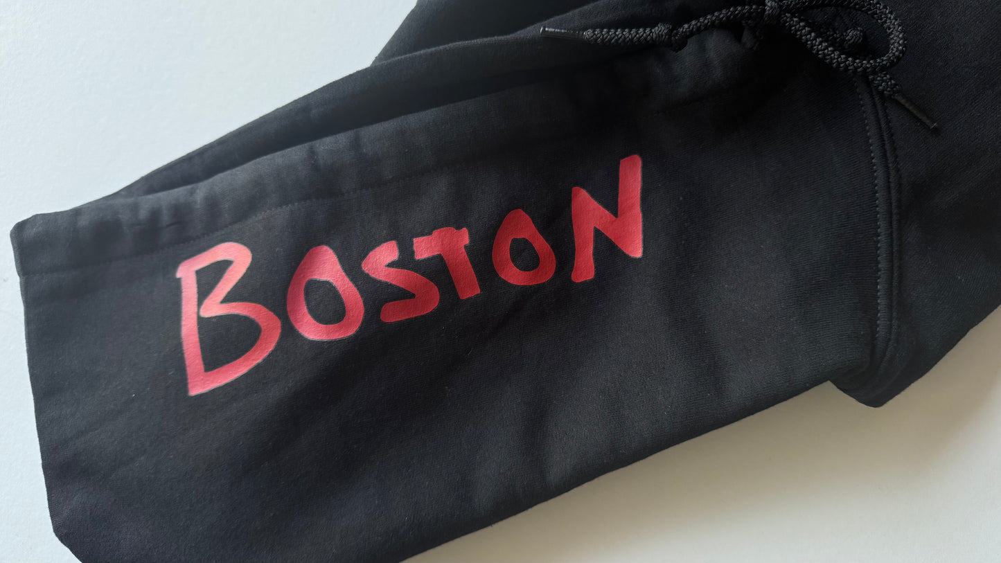 Make Way Boston Adult Black Sweatshirt Hoodie FlynHats