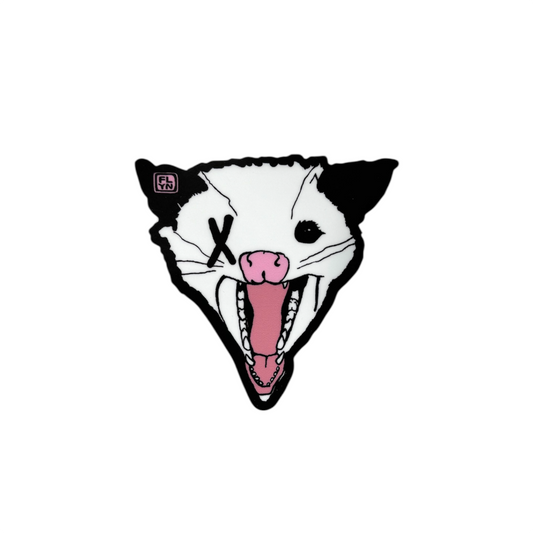 Not Dead Yet Opossum face sticker
