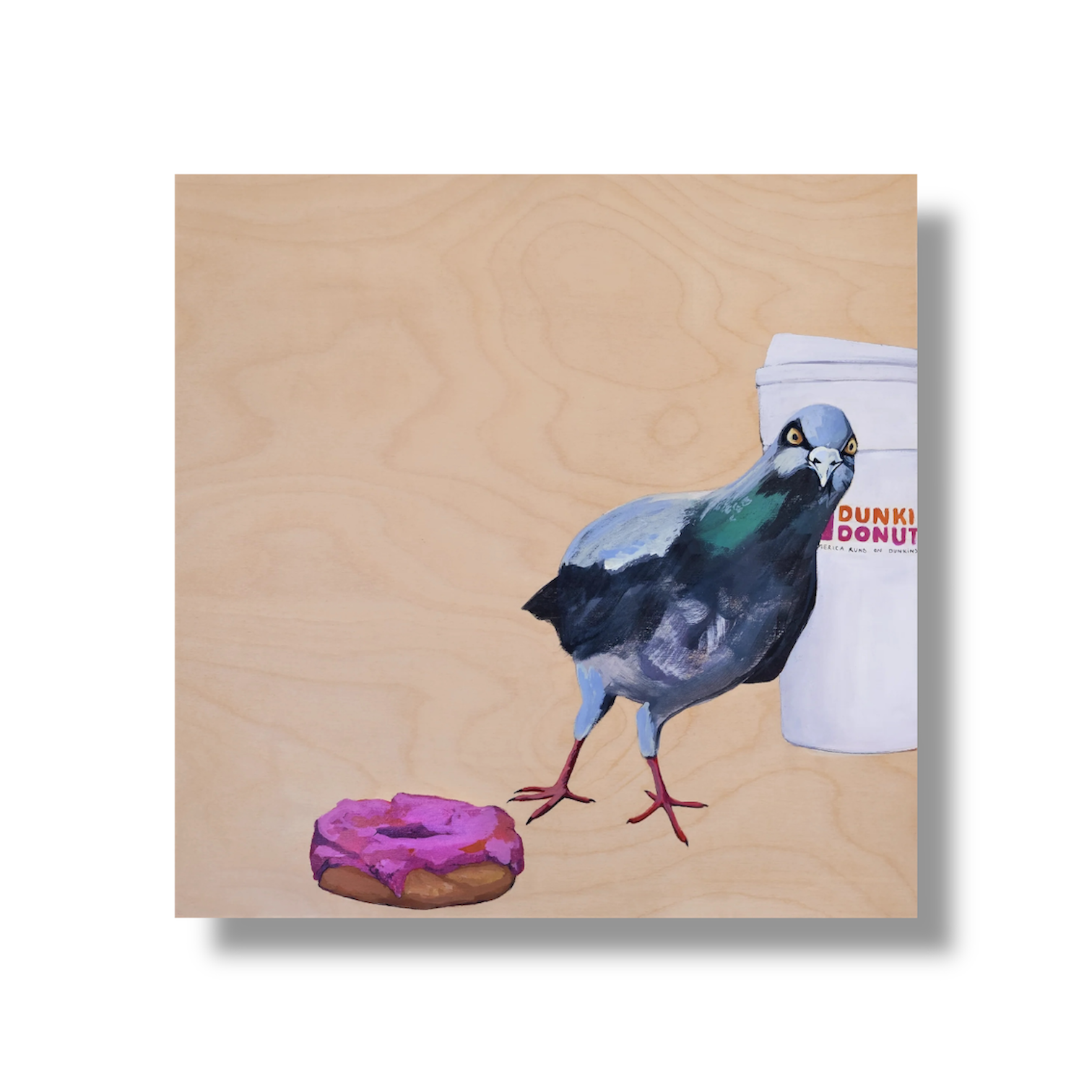 Pigeons Run on Donuts Sticker Stickers Flyn Costello