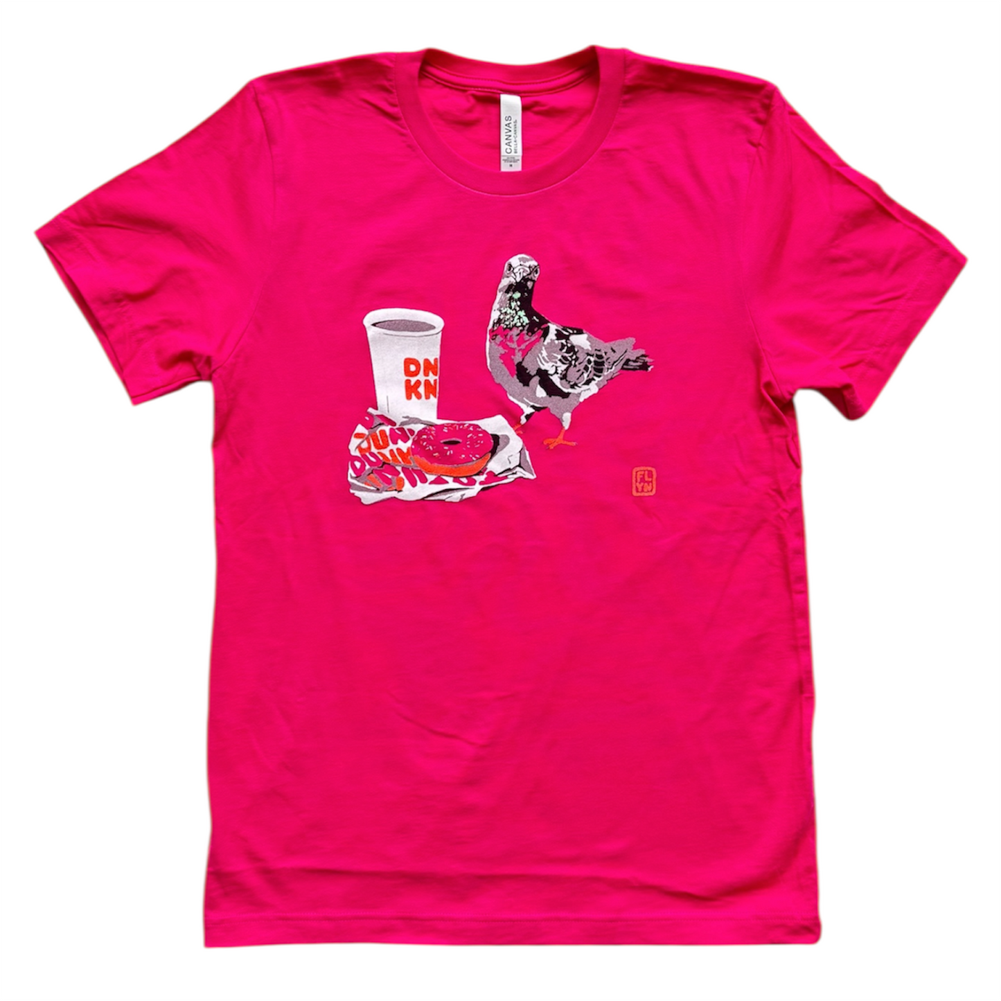 Pigeon Run On Donuts T-Shirt T-Shirts FlynHats