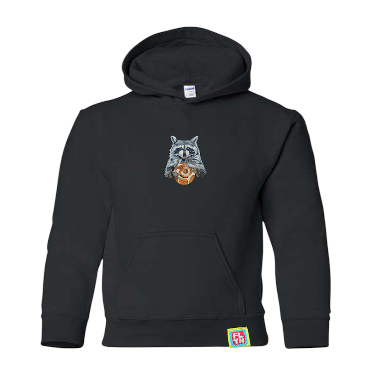 Cinnabun Bandit Black Youth Hoodie FlynHats