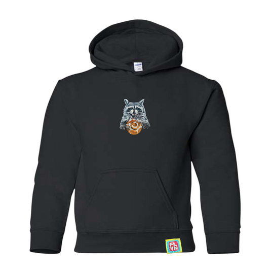Cinnabun Bandit Black Youth Hoodie FlynHats