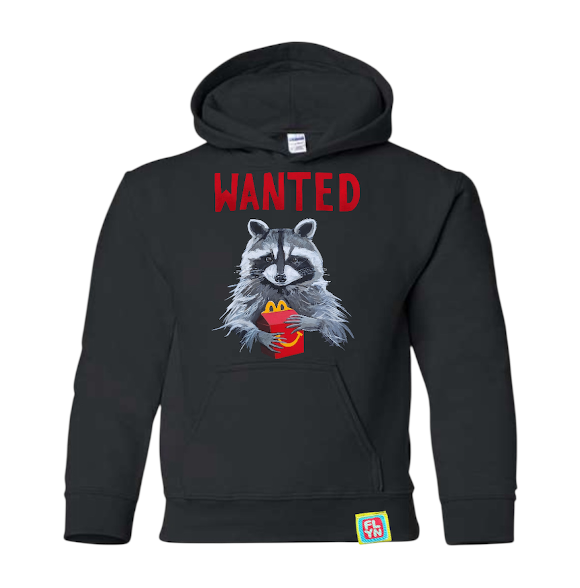 WANTED Black Youth Hoodie FlynHats