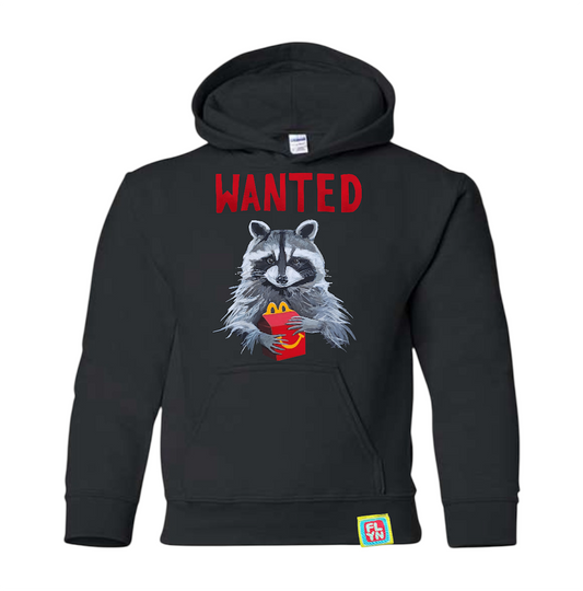 WANTED Black Youth Hoodie FlynHats